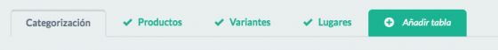 Opción de añadir tablas en una exportación Excel
