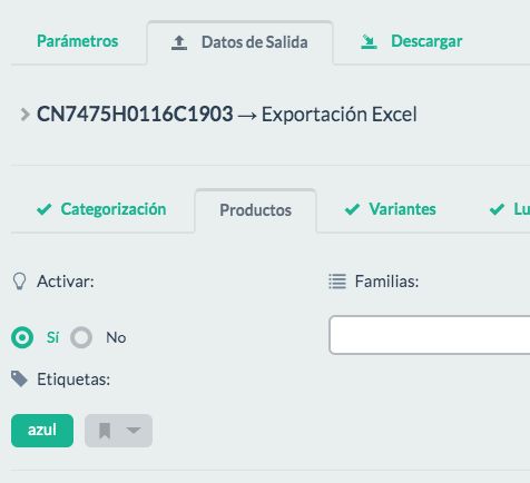 Aplicando etiqueta en el conector para filtrar