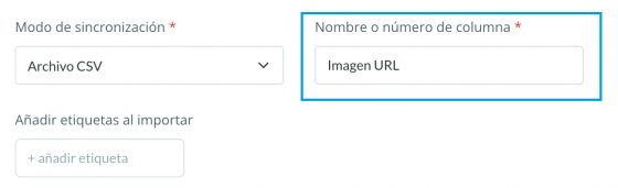 Especificación de una columna a sincronizar