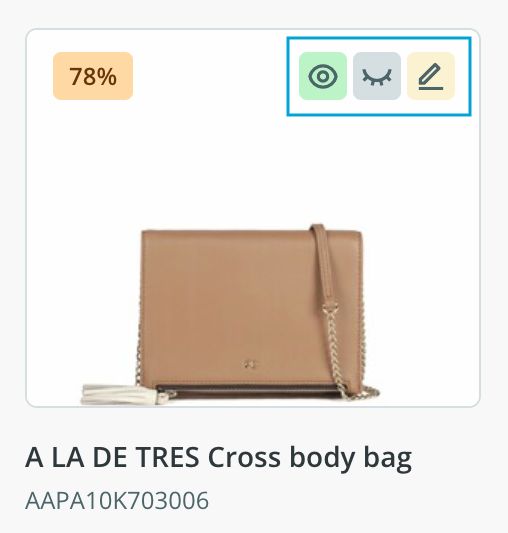 Opciones de estado de producto