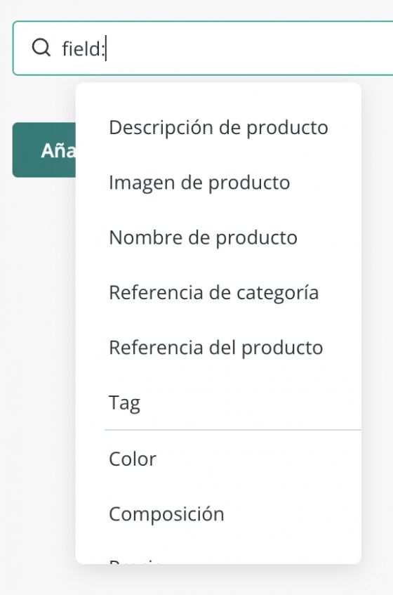 Field en el buscador