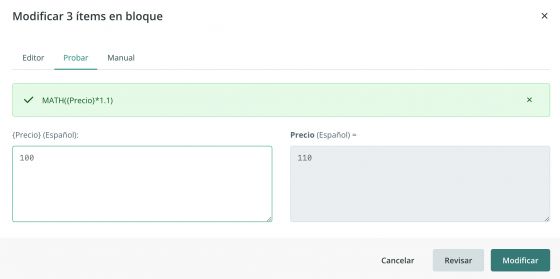 Comprobando una fórmula