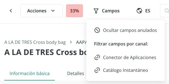 Quitar campos anulados