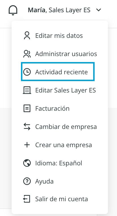 Actividad reciente