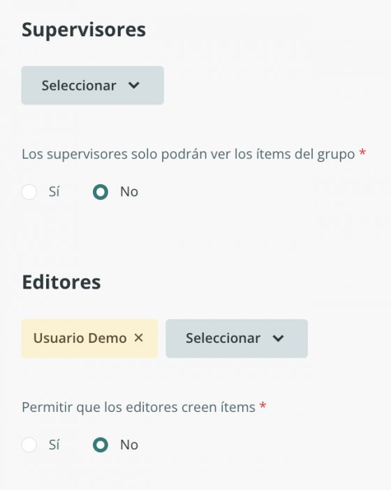 Supervisores y editores