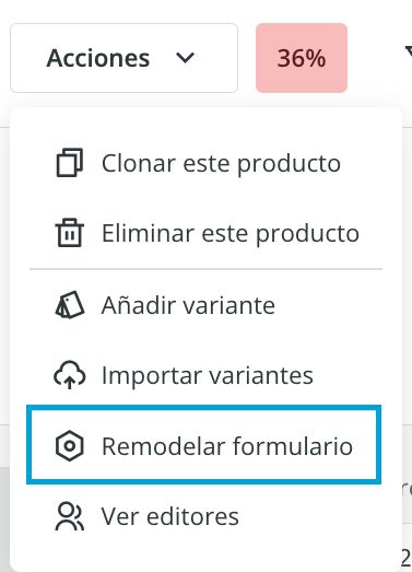 Remodelar formulario