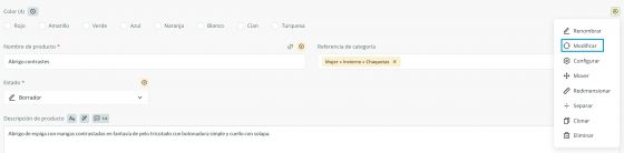 Modificar un campo