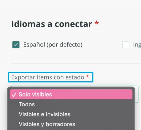 Estado de los ítems