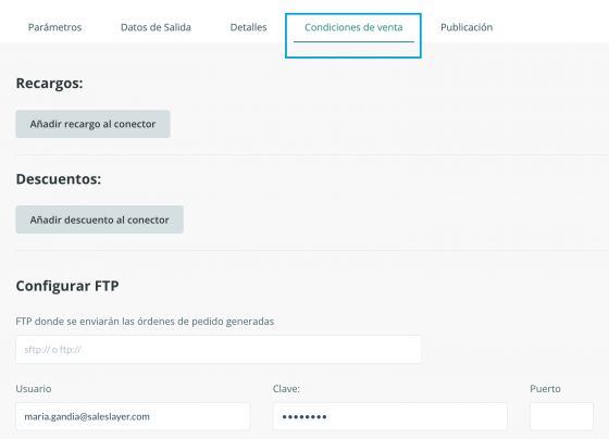 Condiciones de venta del catálogo
