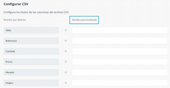Nombre personalizado