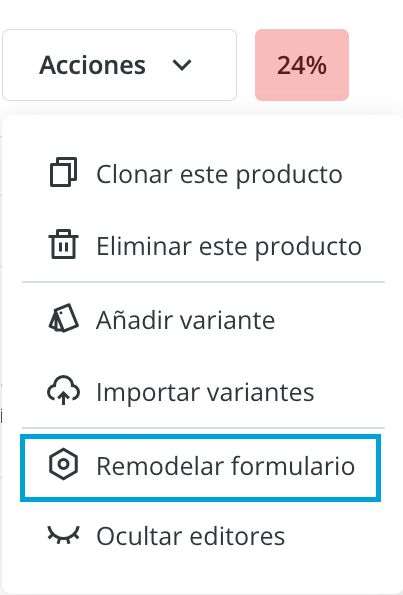 Remodelar formulario