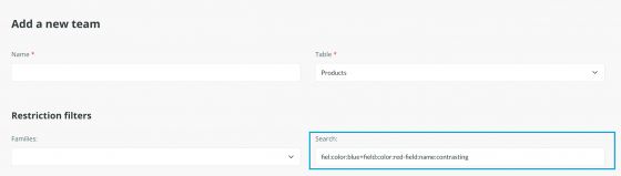 Advanced searching when creating a connector