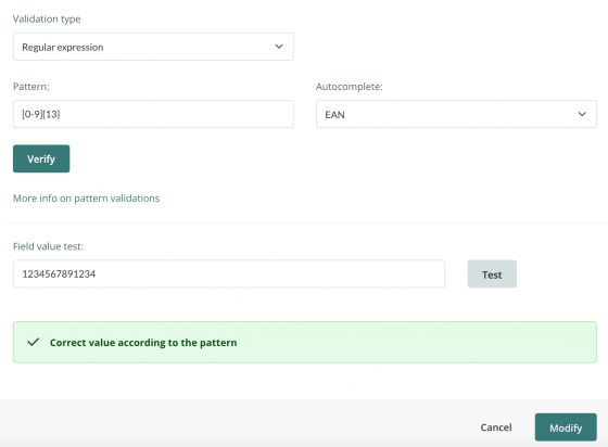 Testing "Field value test"