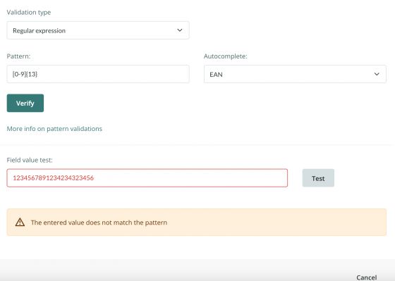 Error when matching the pattern