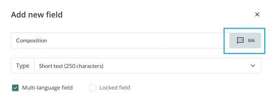 Setting field names as multi-language