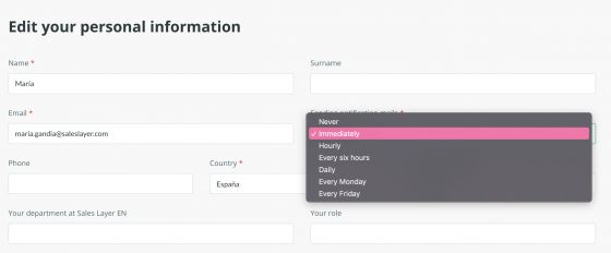 Edit your personal info