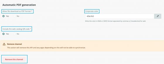 Automatic PDF generation and other options