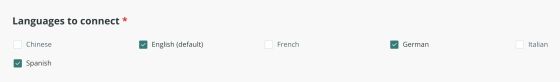 Languages to connect