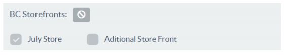 Field after “Synchronize storefronts” button