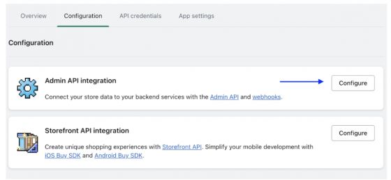 Configuration tab