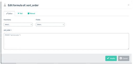 Edit formula of sort_order