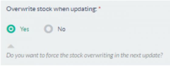 Sobreescribir stock