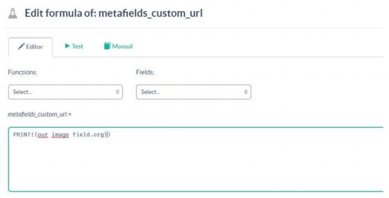 Metafields custom URL