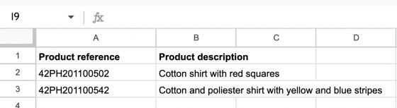 Product description updated