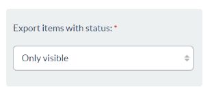 Export items with status