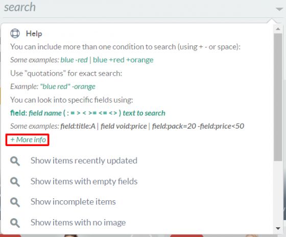 More info Search Bar