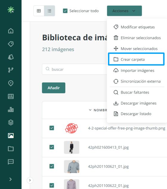 Crear carpeta