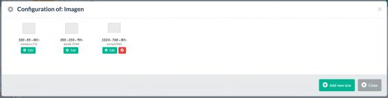 Managing the size of images