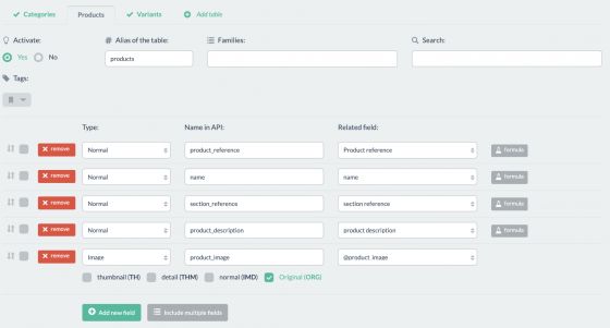 Products Tab